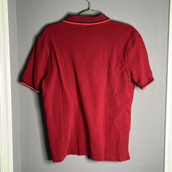Men’s Sperry Red Short Sleeve Polo Shirt Size Medium - Picture 6 of 8